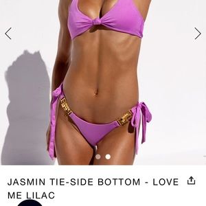 Jasmin Tie-Side Bikini Bottom - Love Me Lilac